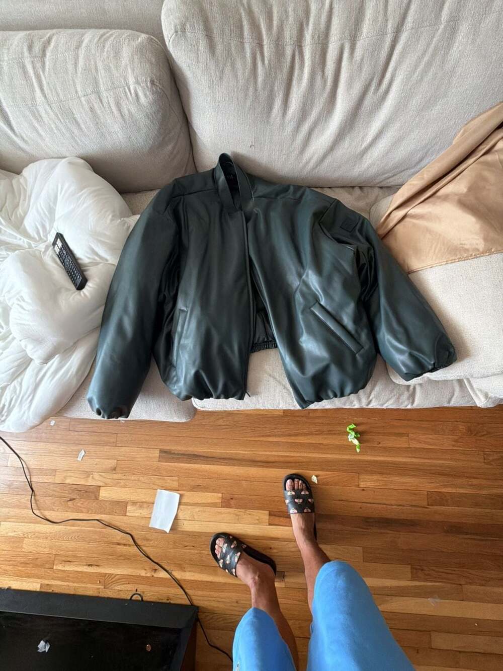 Alo Yoga Faux Leather Bomber Jacket